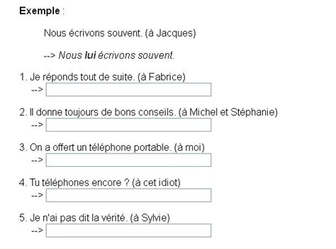 Français 4 Les Pronoms Compléments Directs Et Indirects ActivitÉs