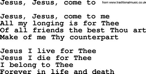 Catholic Hymns Song Jesus Jesus Come To Lyrics And Pdf