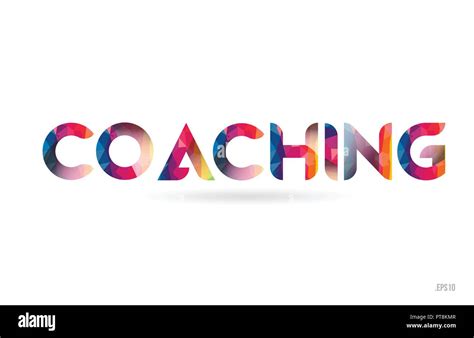 Coaching Colored Rainbow Word Text Suitable For Card Brochure Or