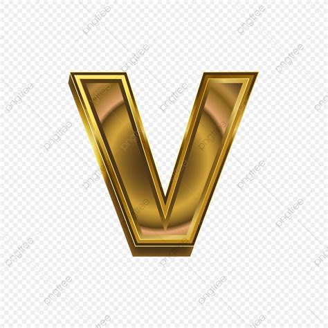 Alphabet 3d Letters Vector Hd Images Golden 3d Letter V Luxury Gold