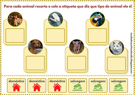 Blog Profissão Professor Atividades E Plano De Aula Animais Domésticos