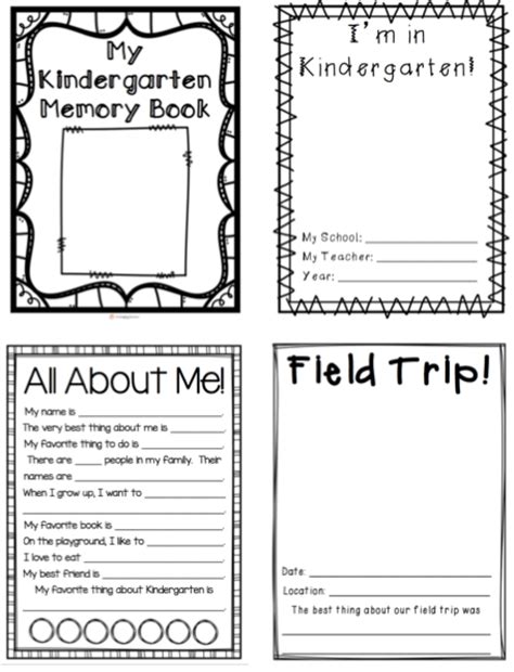 These are just a few. Kindergarten Memory Book | TheHappyTeacher