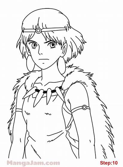 Princess Mononoke Ghibli Studio Draw Mangajam Drawing