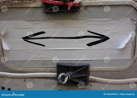 Direction Arrow Points In One Way Stock Photo Image Of Directional