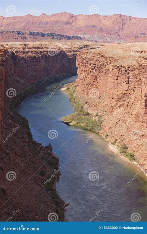 Colorado River Gorge Flowing Through The Desert Stock Photo Image