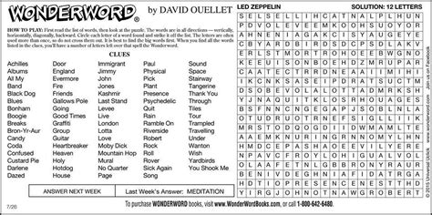 Free Printable Wonderword Word Puzzles The Templates Are Available