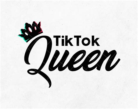 Funny TIK TOK Queen SVG File Tik Tok Logo Svg For Cricut Svg Etsy
