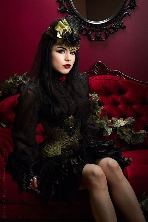 Model Lady Kat Eyes Corset And Fascinator Dandy Gothic And Amazing