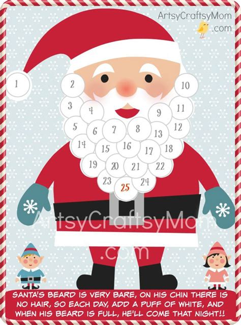 Printable Santa Calendar Ros Kristel