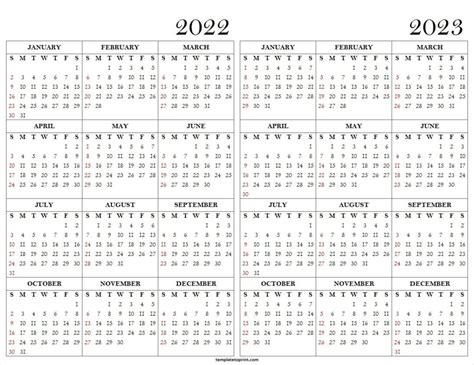 Download 2022 2023 Printable Calendar Free Calendar Templates