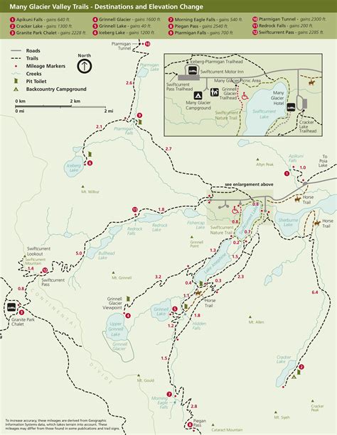 Printable Glacier National Park Map
