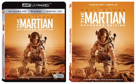 ‘the Martian Extended Cut Releasing To 4k Ultra Hd Blu Ray Hd Report