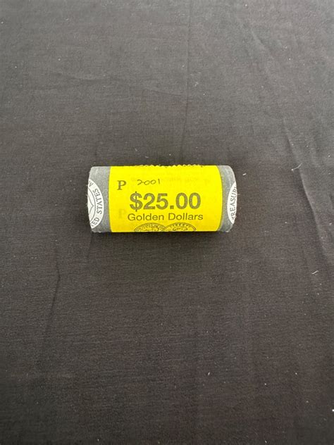 Lot 483 Roll Of 2001 Sacajawea Dollars Just Right Estate Sales