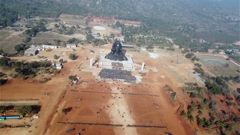 aerial view chikkaballapur isha temple youtube
