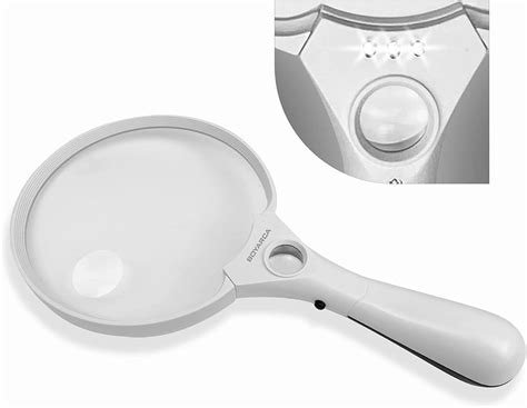 25x Magnifier With Lightboyarca Magnifying Glass With