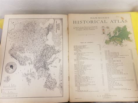 Vintage 1957 Hammonds Historical Atlas Ebay