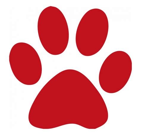 Red Paw Print Clip Art At Clker Com Vector Clip Art Red Dog Paw Print