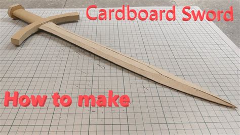 How To Make A Diy Cardboard Sword Easy Sword With Cardboard And Paper Sword Of Art Youtube