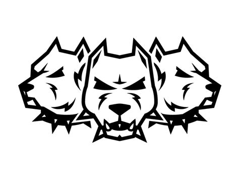 Pitbull Logo Custom Dog Art Pitbull Drawing Dog Logo