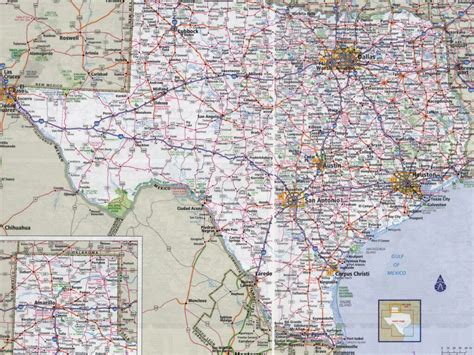 Large Roads And Highways Map Of The State Of Texas Vidiani Maps The