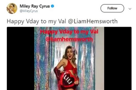 Miley Cyrus Saucy Valentine S Post For Liam Hemsworth