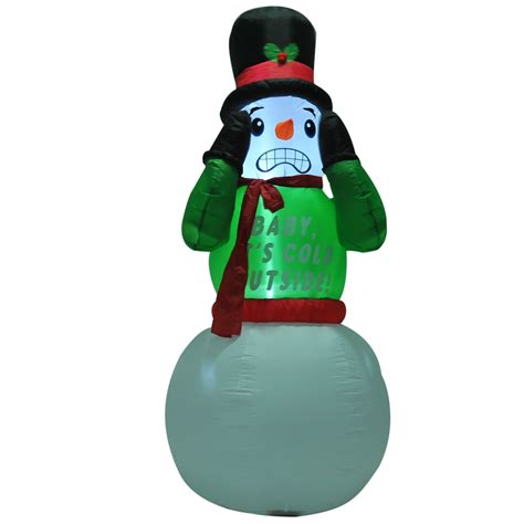 Homcom Inflatable Christmas Outdoor Lighted Yard Decoration Shivering
