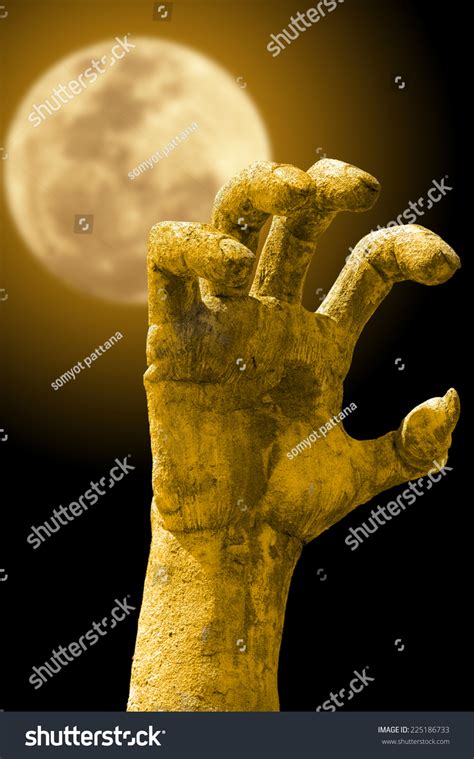 Evil Hand Full Moon Background Stock Photo 225186733 Shutterstock