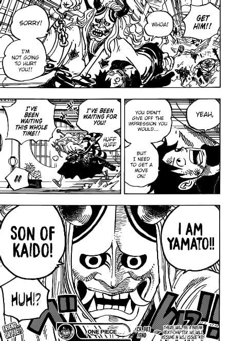 One Piece Chapter 983 Release Date Spoilers Plot And Yamato