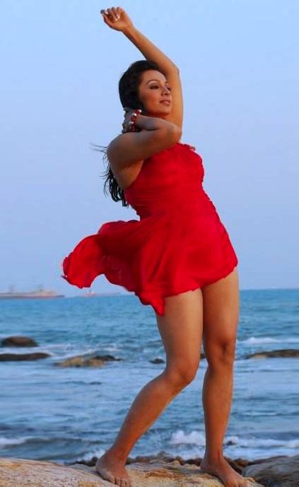 Beauty Galore Hd Asha Saini Hot Legs In Red Swimsuit