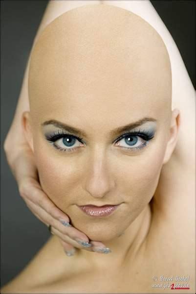 Half Shaved Head Hairstyle Bald Women Shaving Razor Balding Hair