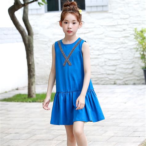 Sleeveless Printed Floral Children Party Dress Clothing Infant Teenage