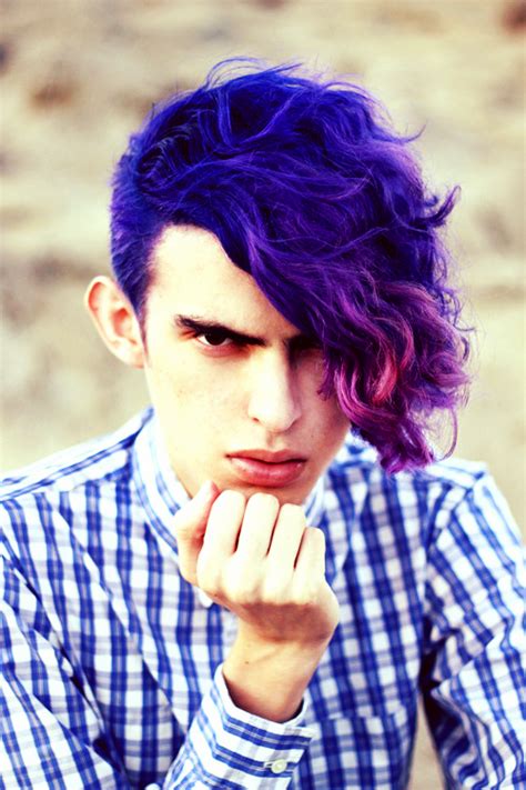 Purplehair Haircolor Menshair Dyed Hair Boys With