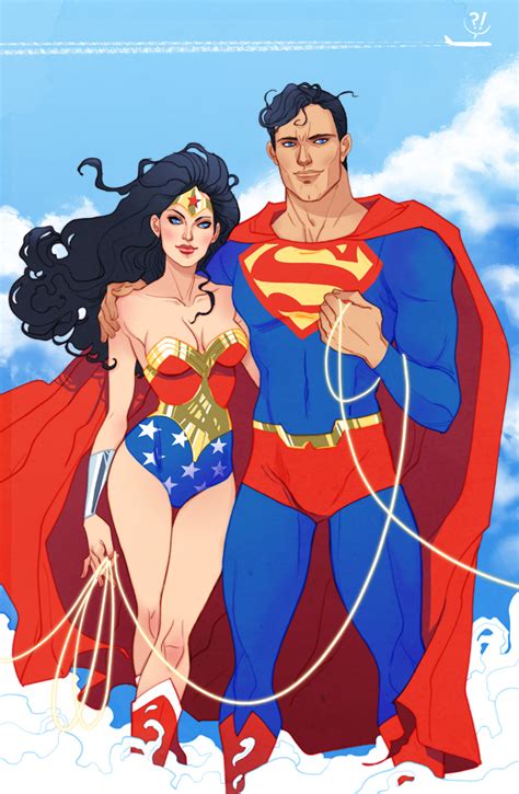 Fan Art Of Superman And Wonder Woman By Margueritesauvage On Deviantart