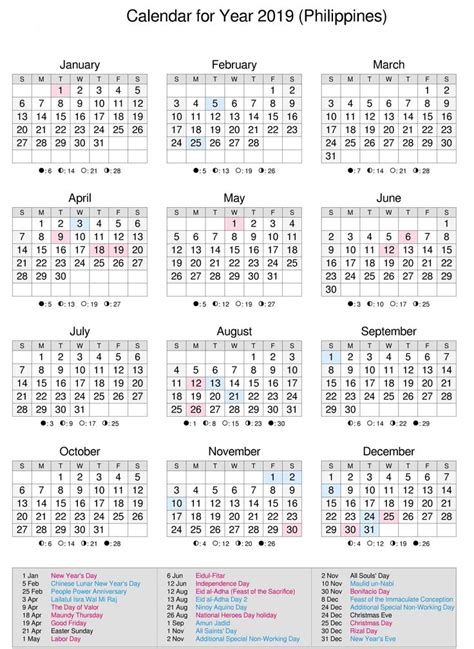 Calendar Template With Philippine Holidays In 2021 Calendar
