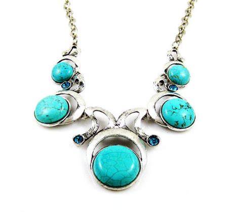 Tibetan Style Silver And Turquoise Exotic Necklace On Luulla