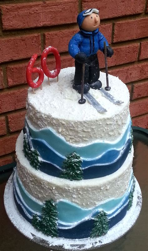 Firm taste on each birthday cake can clarify the particular of each bakers, even though a lot of scenery attached. 60th birthday ski cake with fondant mountains and ...