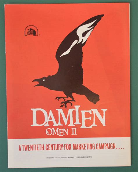 Damien omen ii should of been in reality the third film in the omen series. Damien : Omen II Original 8 Page Cinema Exhibitors ...