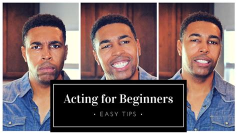 Acting Tips For Beginners Youtube