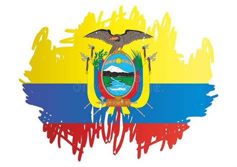 Flag Of Ecuador Republic Of Ecuador Vector Illustration Stock Vector