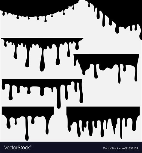 Paint Dripping Dripping Liquid Royalty Free Vector Image
