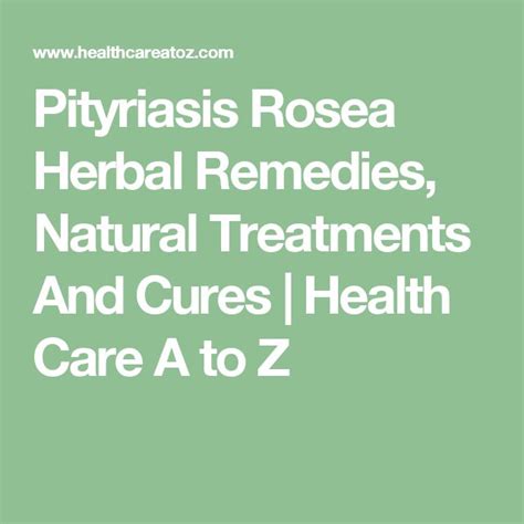 7 Best Pityriasis Rosea Images On Pinterest Natural Treatments
