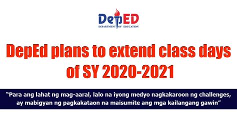 Deped Plans To Extend Class Days Of Sy 2020 2021