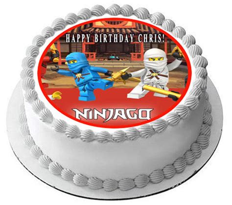 Lego Ninjago Edible Birthday Cake Topper Or Cupcake Topper Edible