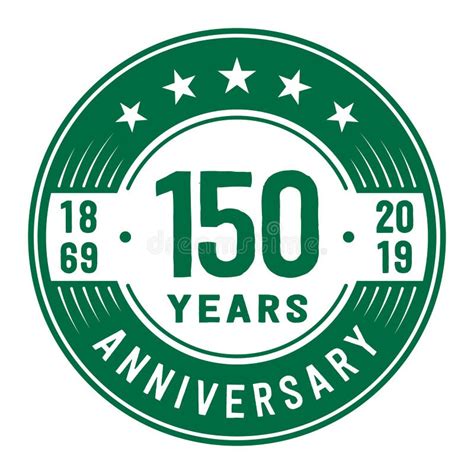 150years Celebrating Anniversary Design Template 150th Anniversary