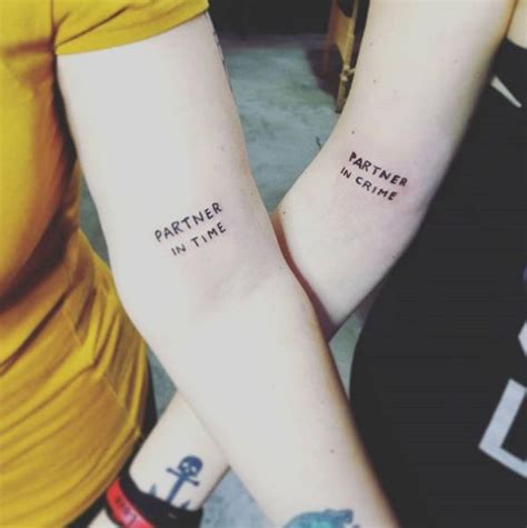 Someone who you usually get into trouble gimme five my partner in crime! Partners in Time, Partners in Crime Tattoos in 2020 (With ...