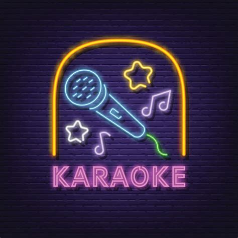 Premium Vector Karaoke Neon Signboard