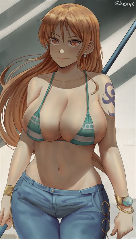 Shexyo One Piece Nami Bikini Top Swimsuits Tattoo Weapon 1010037