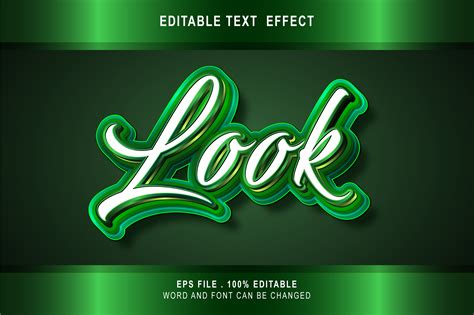 Look Text Effect Editable Graphic By Riotj · Creative Fabrica