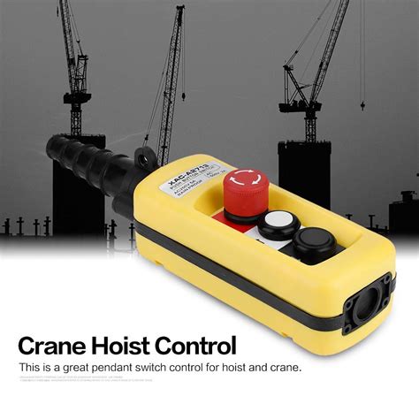 Buy Hoist Crane Push Button Switch 500v 5a 2 Ways Rainproof Crane Pendant Control Station Up