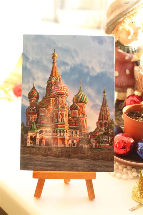 Moscow The St Basil S Cathedral From Russia Novelty Lamp Postcard